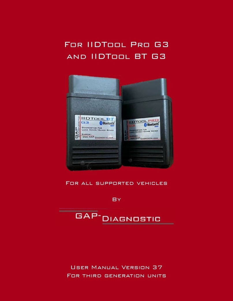 Gap Diagnostic IIDTool Pro G3 User manual