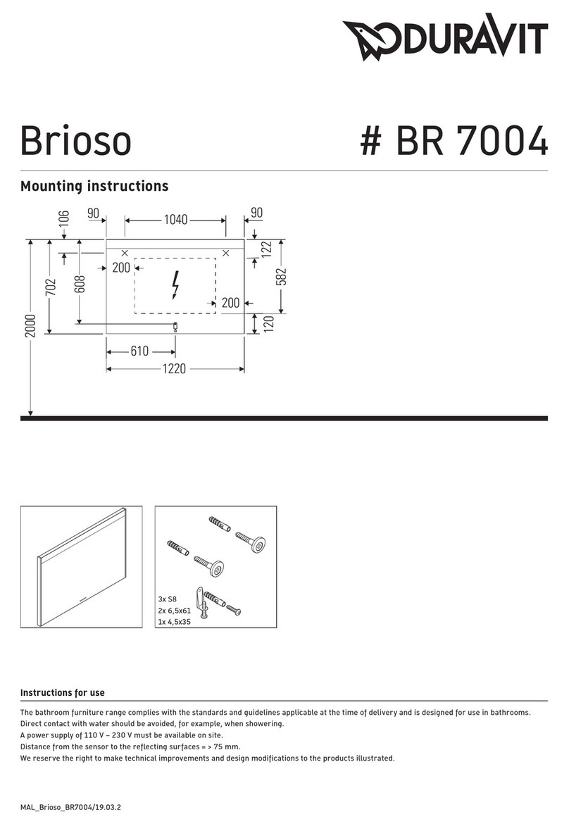 DURAVIT Brioso BR 7004 Mounting instructions