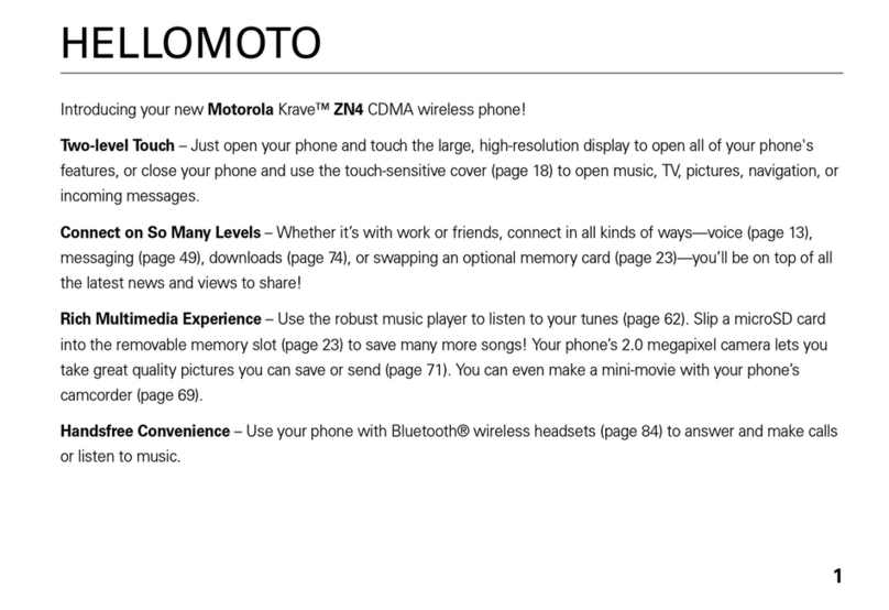 Motorola Krave ZN4 User manual Motorola Krave ZN4 User manual