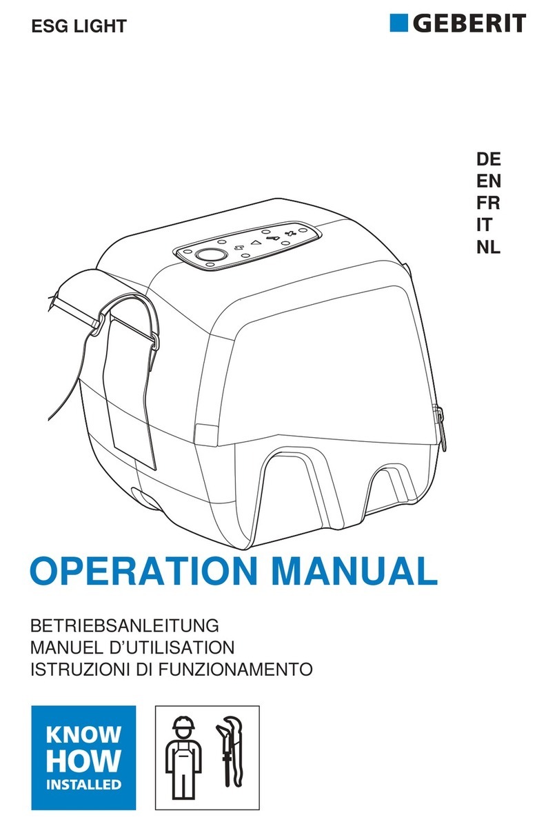 Geberit ESG light Operation manual