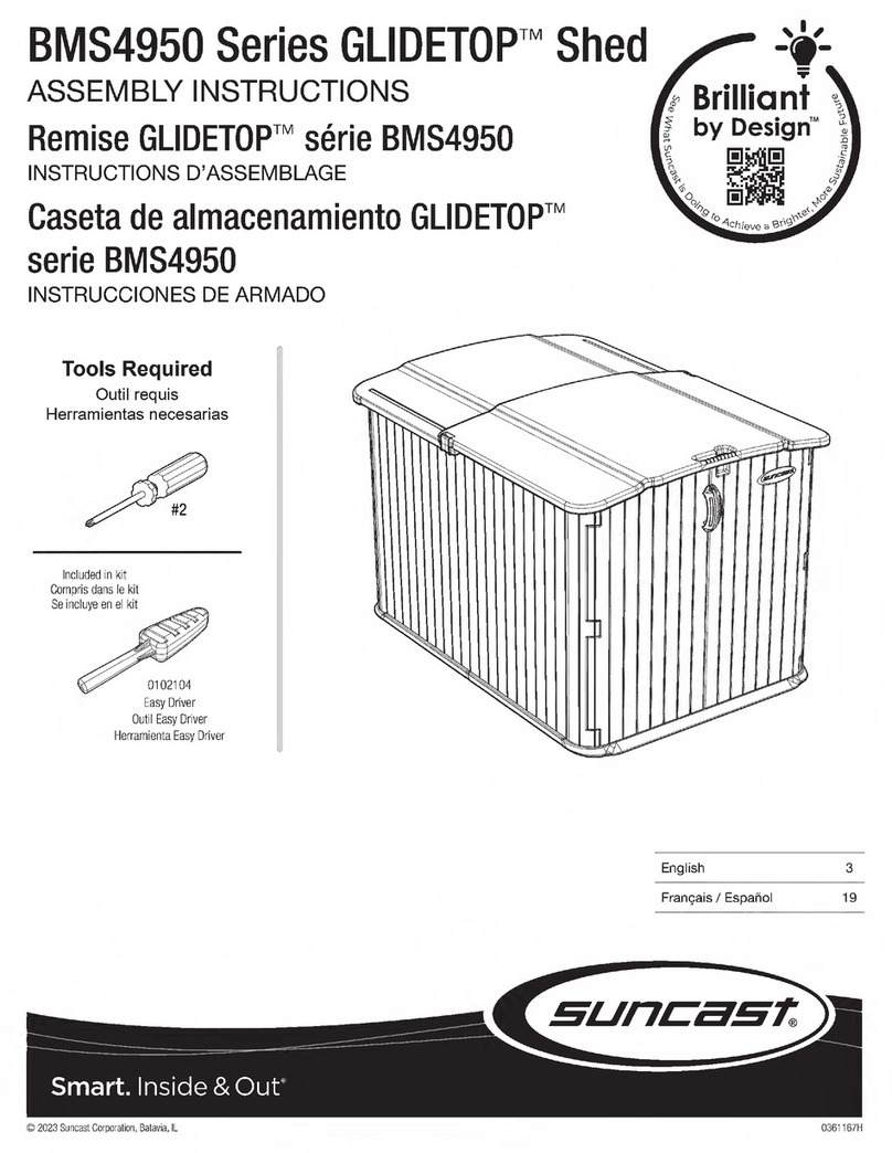 Suncast GLIDETOP BMS4950 Series User manual