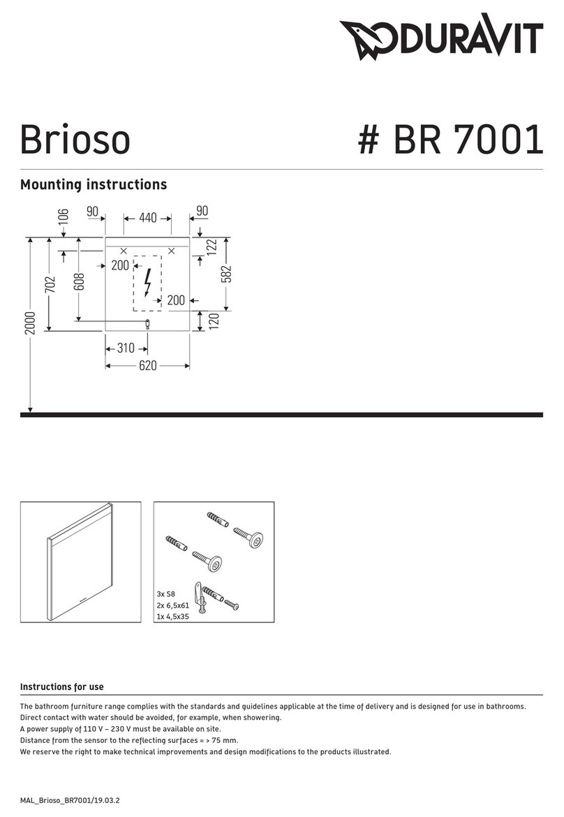 DURAVIT Brioso BR 7001 Mounting instructions
