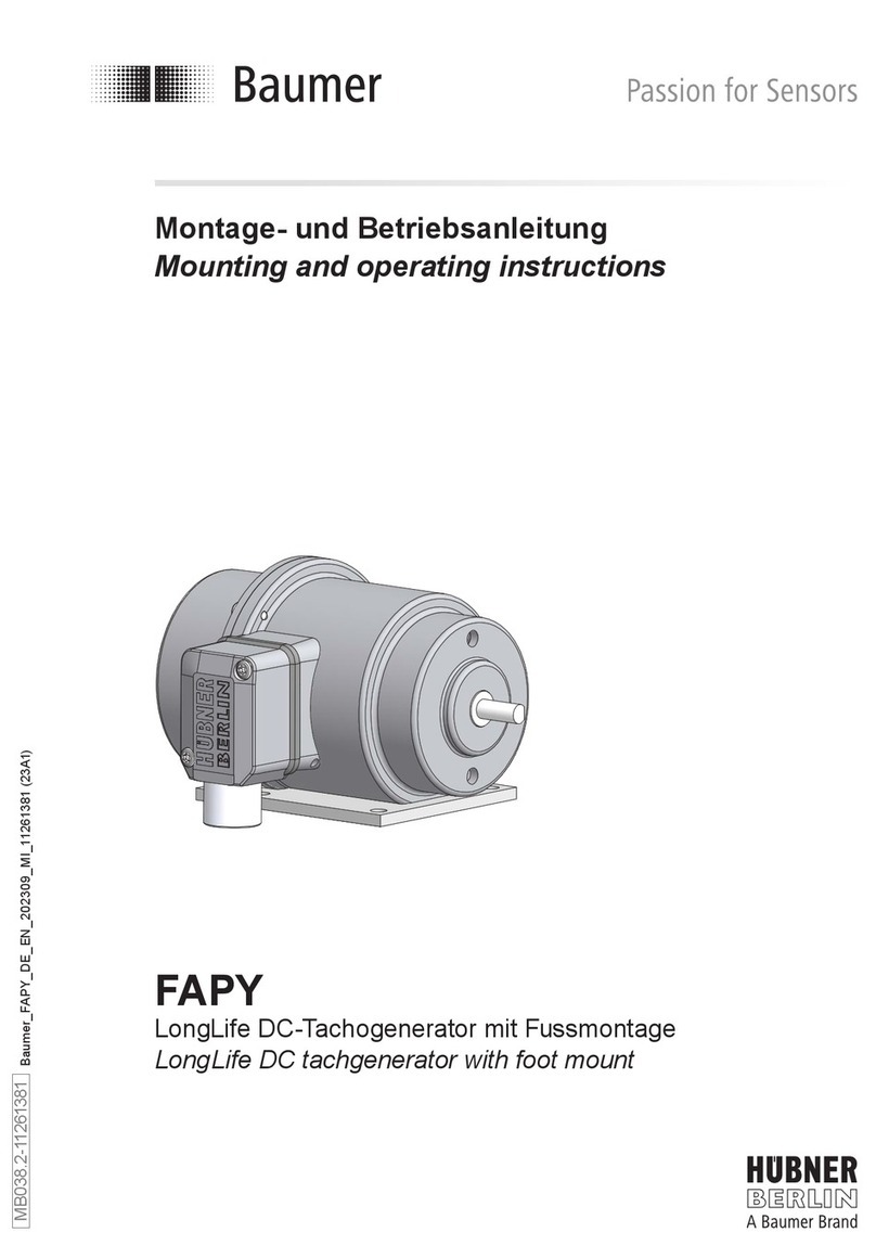 Baumer HUBNER BERLIN FAPY Mounting and operating instructions