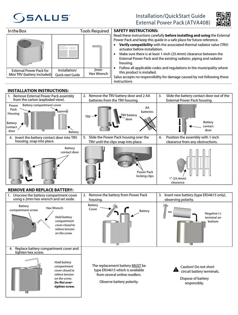 Salus ATVA408 Installation & quick start guide