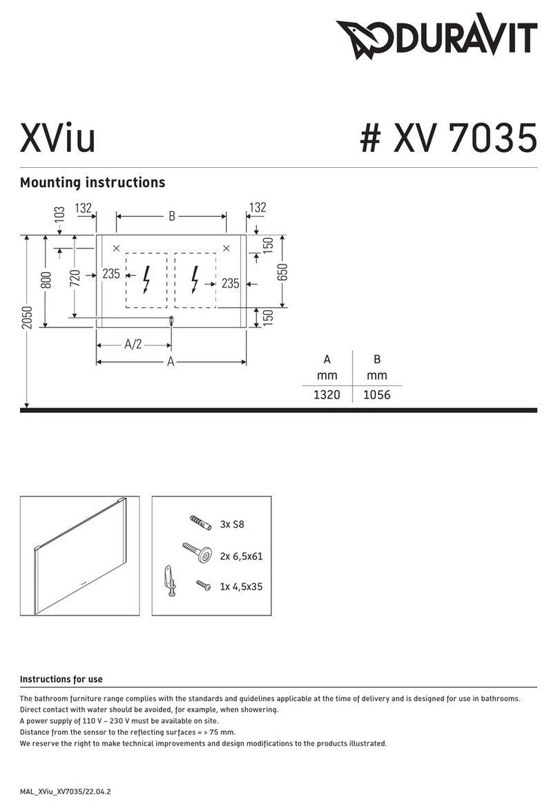 DURAVIT XViu XV 7035 Mounting instructions DURAVIT XViu XV 7035 Mounting instructions