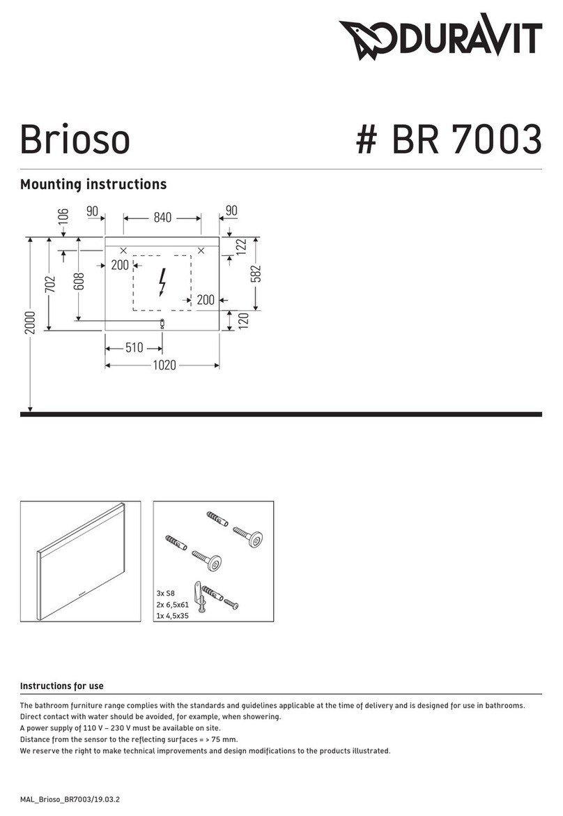 DURAVIT Brioso BR 7003 Mounting instructions