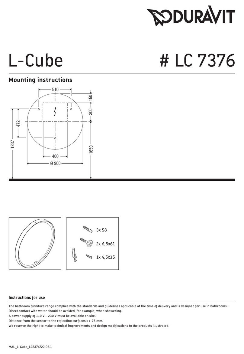 DURAVIT L-Cube LC 7376 Mounting instructions DURAVIT L-Cube LC 7376 Mounting instructions