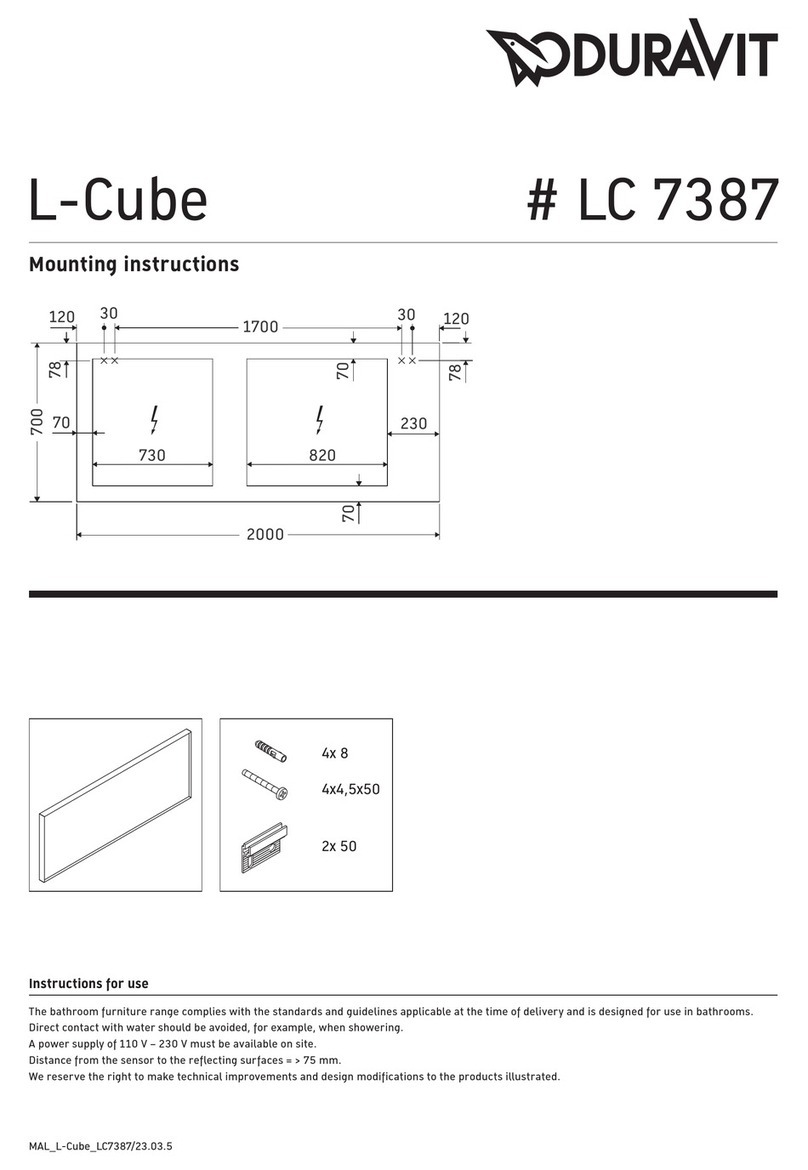 DURAVIT L-Cube LC 7387 User manual