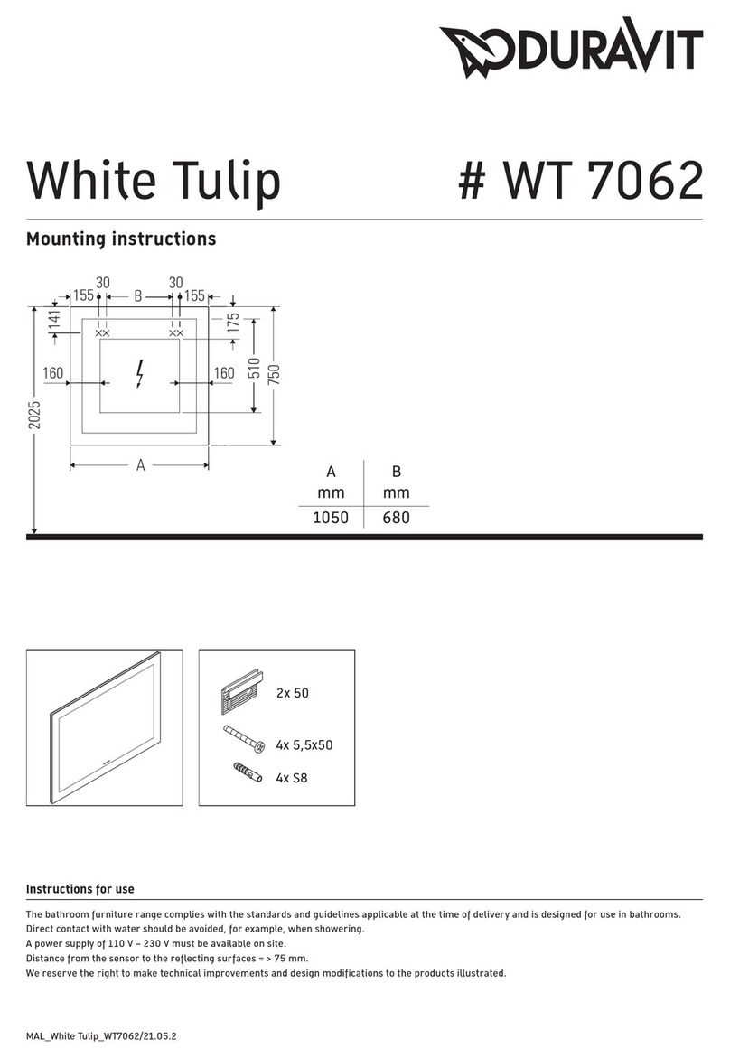 DURAVIT White Tulip WT 7062 User manual