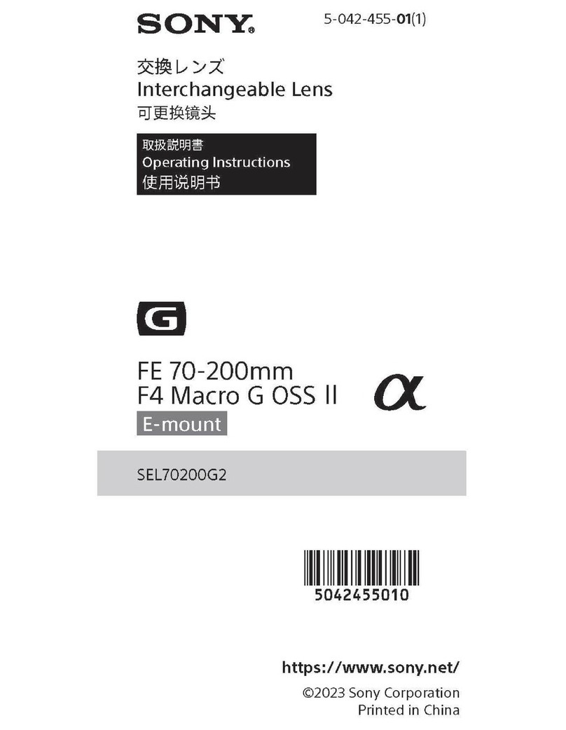 Sony SEL70200G2 User manual Sony SEL70200G2 User manual