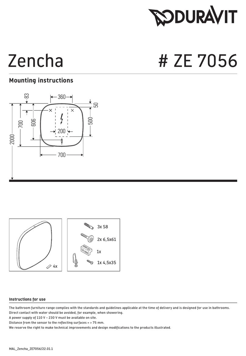 DURAVIT Zencha ZE 7056 User manual