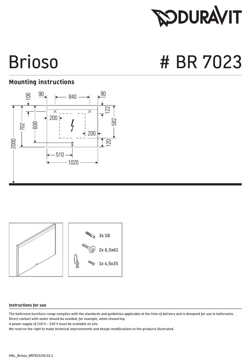 DURAVIT Brioso BR 7023 Mounting instructions
