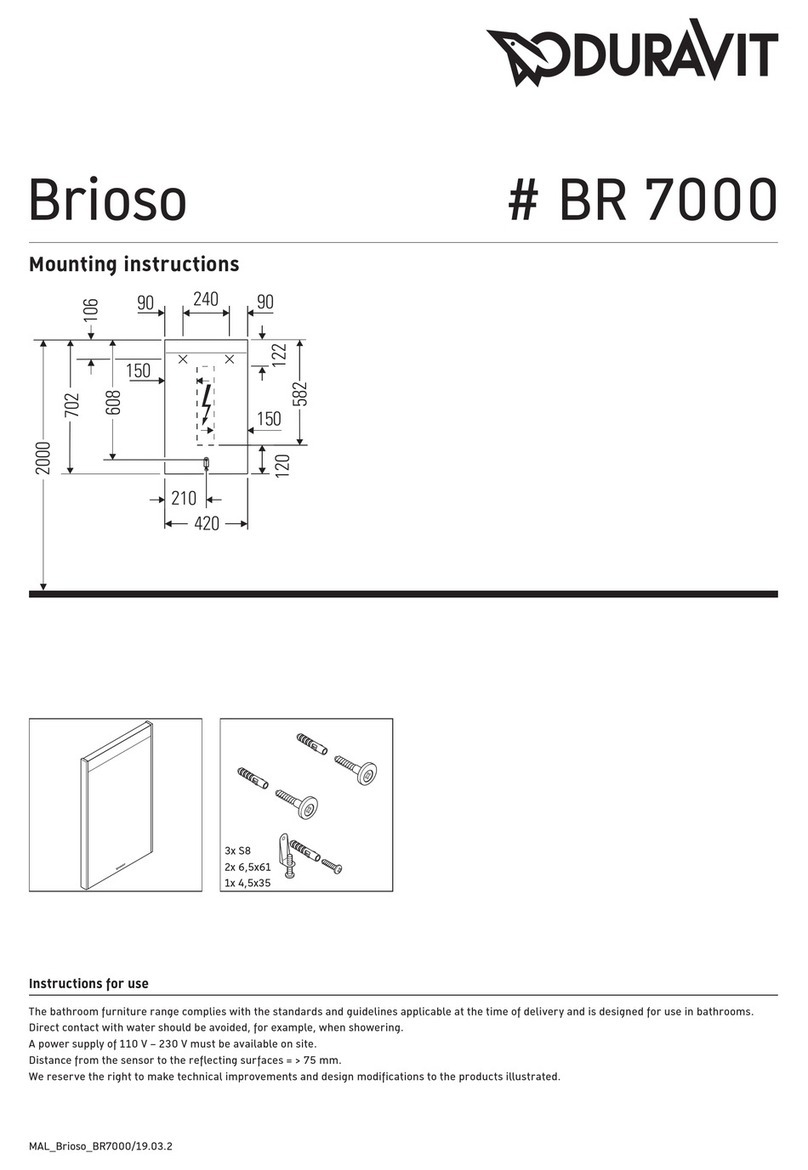 DURAVIT Brioso BR 7000 Mounting instructions