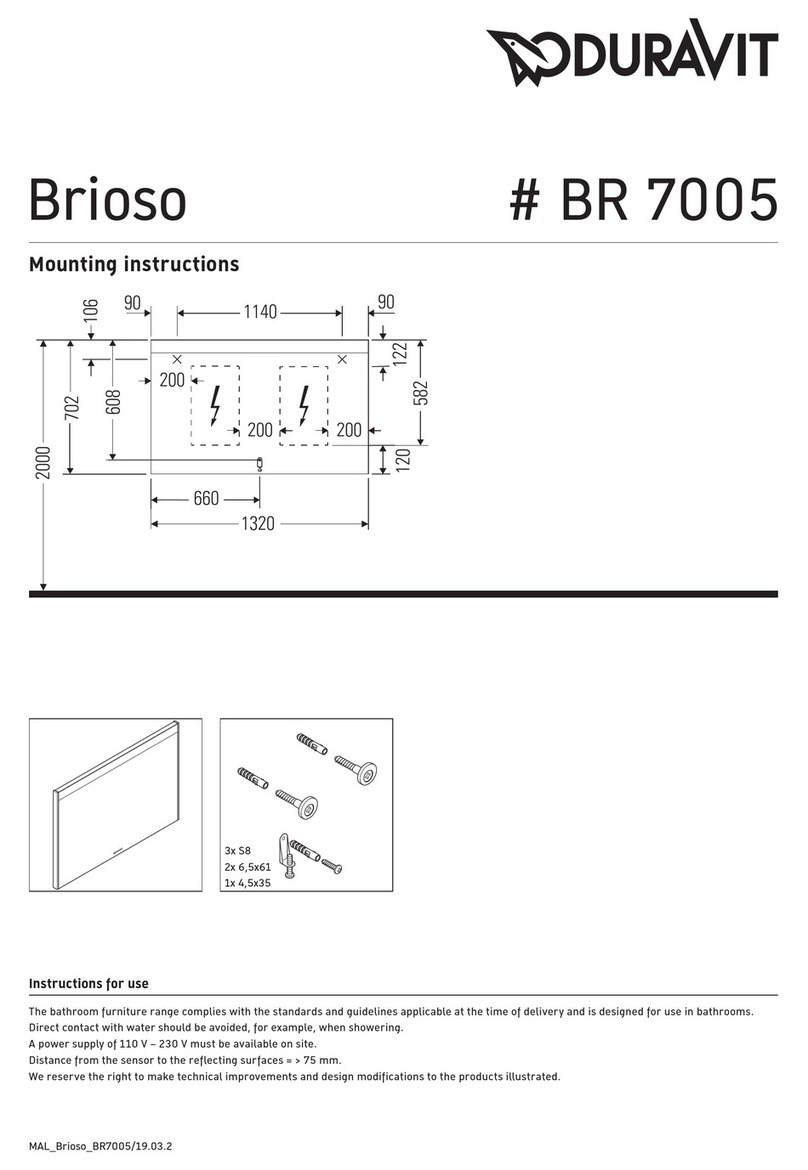 DURAVIT Brioso BR 7005 Mounting instructions DURAVIT Brioso BR 7005 Mounting instructions