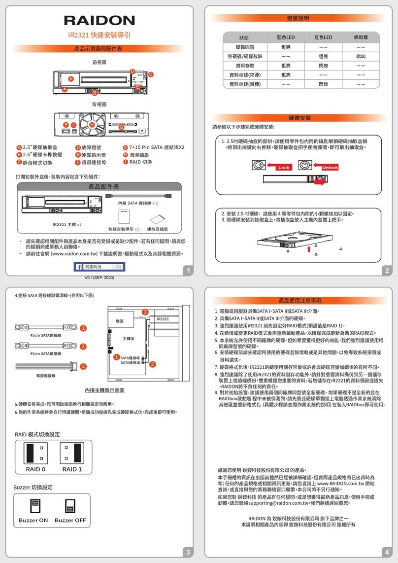 Raidon InTANK Series User manual