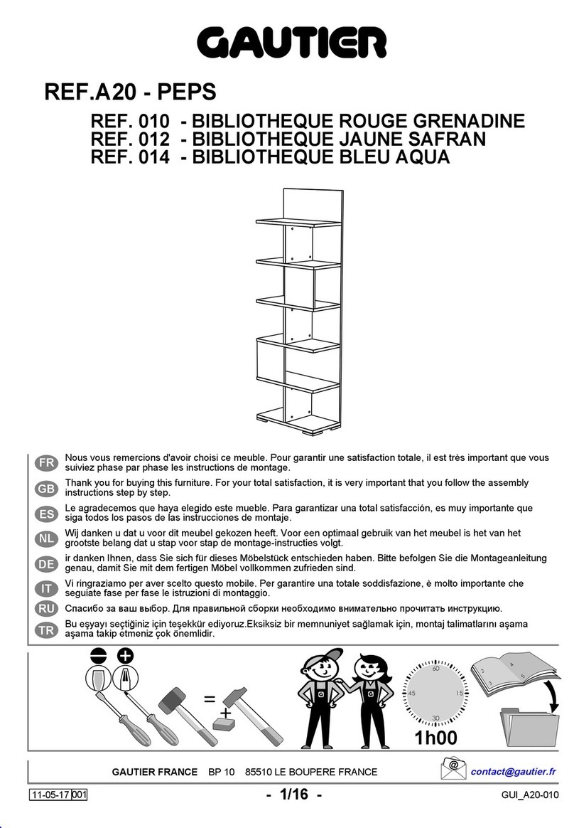 Gautier A20-010 Assembly instructions Gautier A20-010 Assembly instructions