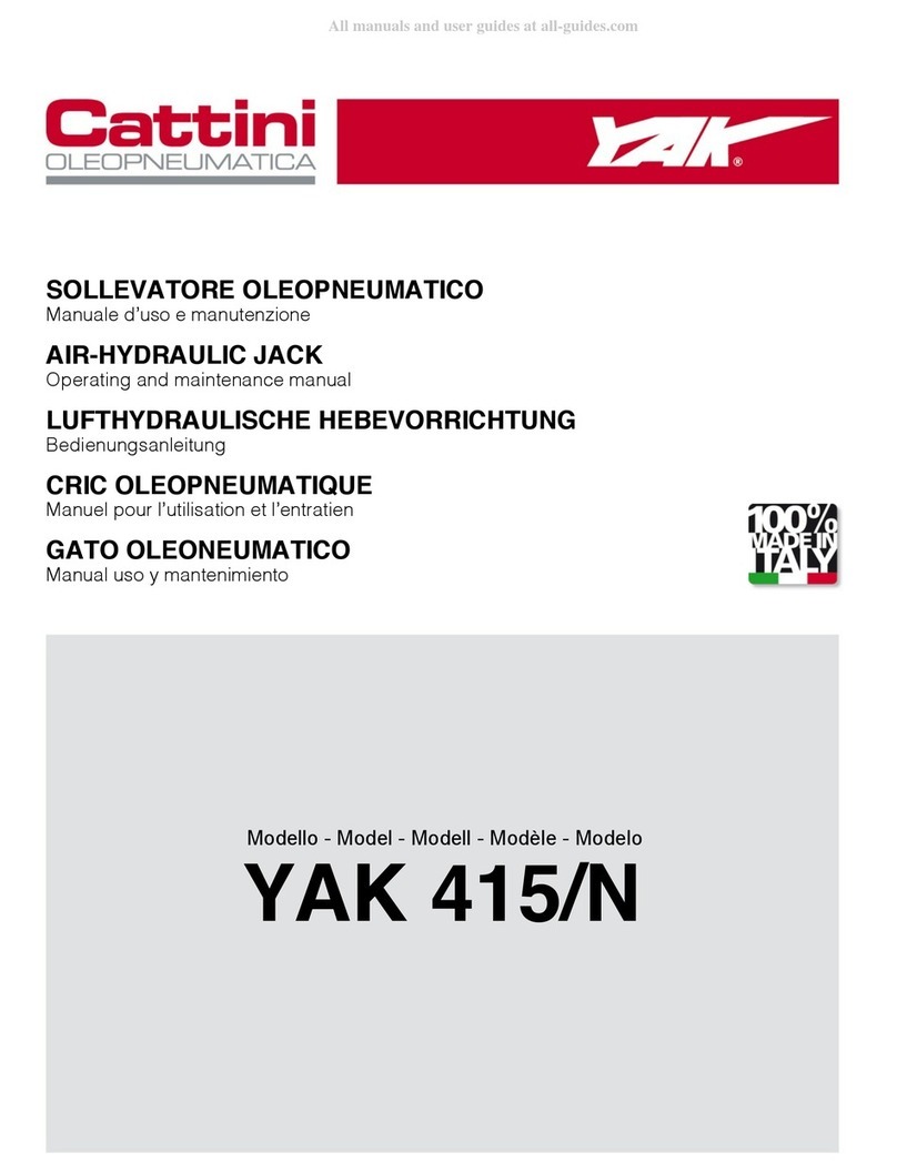 Cattini Oleopneumatica YAK 415/N Operating instructions Cattini Oleopneumatica YAK 415/N Operating instructions