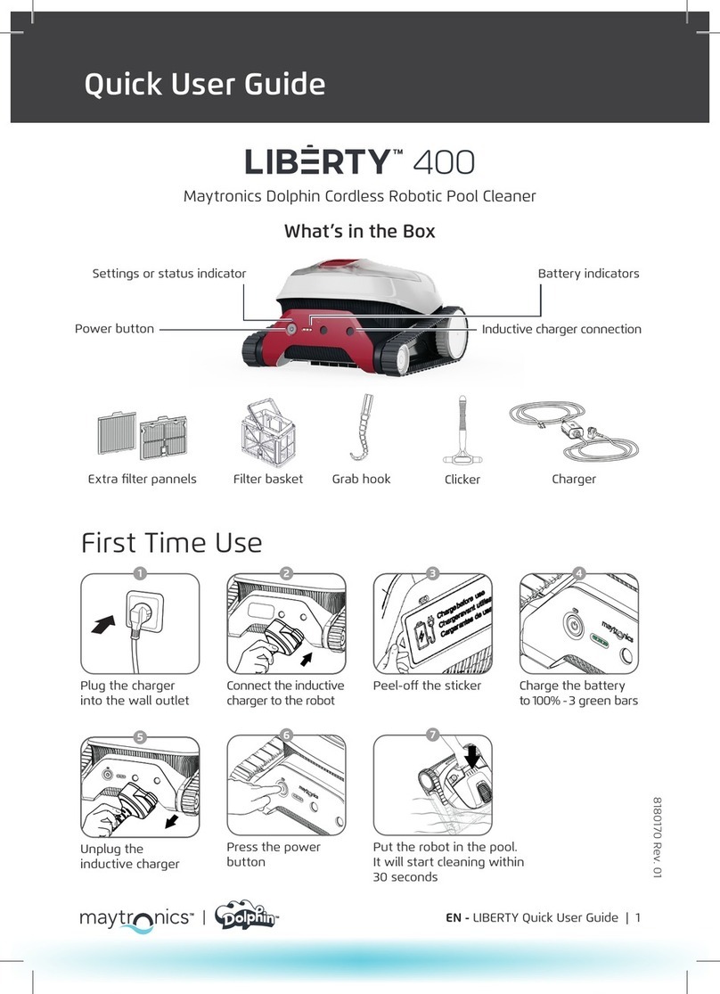 Maytronics Dolphin Liberty 400 Quick user guide Maytronics Dolphin Liberty 400 Quick user guide