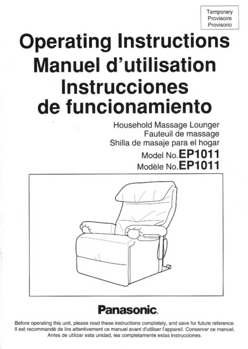 Panasonic EP1011 - MASSAGE LOUNGER User manual
