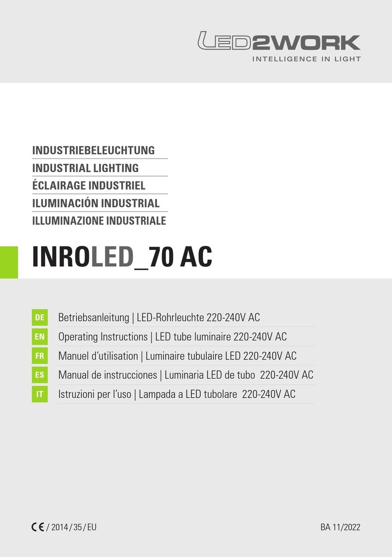 LED2WORK INROLED 70 AC operating instructions