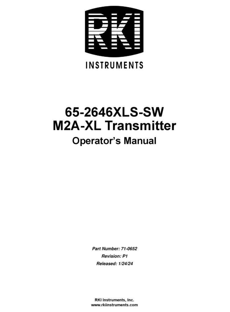 RKI Instruments 65-2646XLS-SW User manual