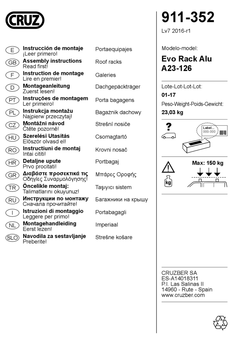 Cruz Evo Rack Alu A23-126 User manual