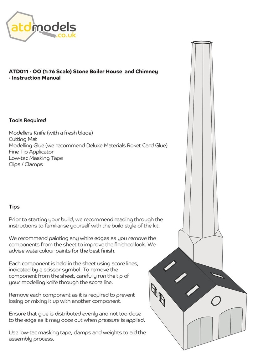 atd models Stone Boiler House and Chimney ATD011 instruction manual