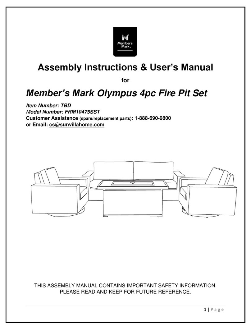 Members Mark Olympus FRM10475SST Assembly instructions & user manual