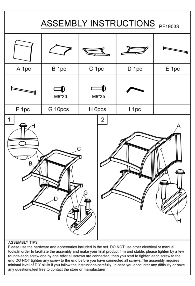Festival Depot PF19033 Assembly instructions Festival Depot PF19033 Assembly instructions