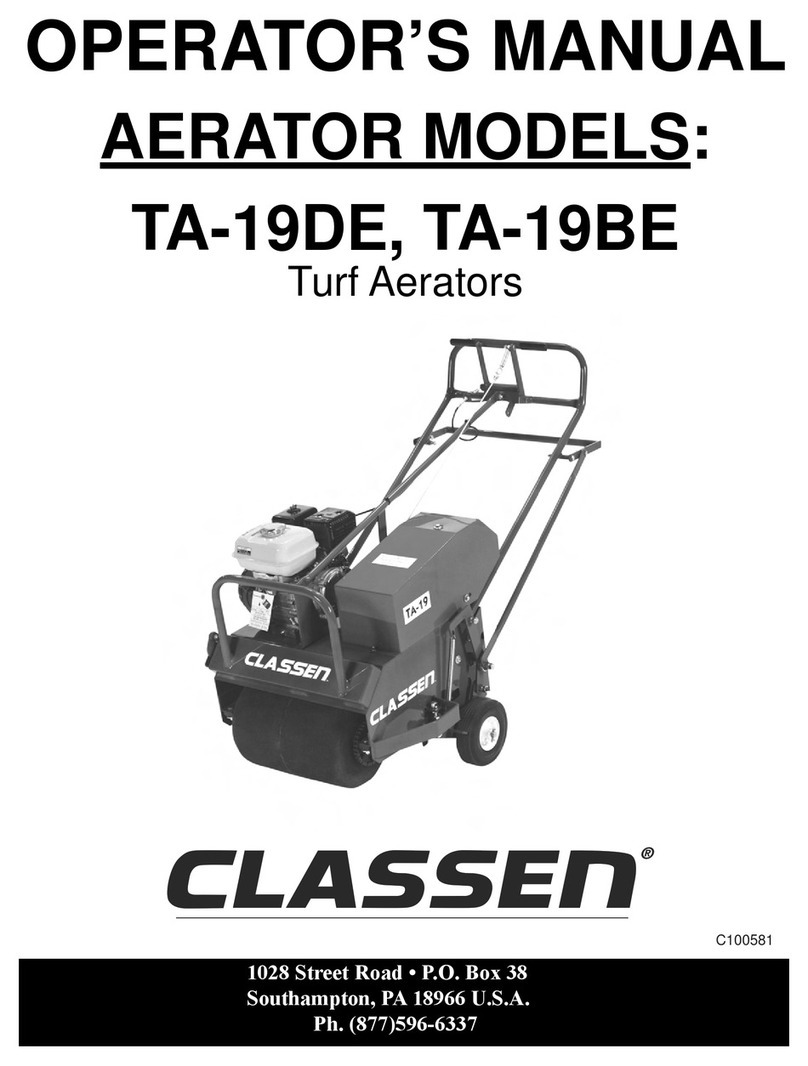 Classen TA-19DE Operator's manual