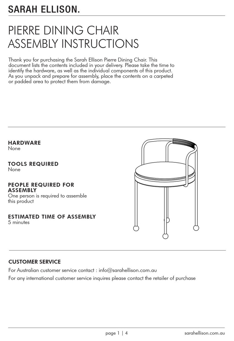 SARAH ELLISON PIERRE Assembly instructions