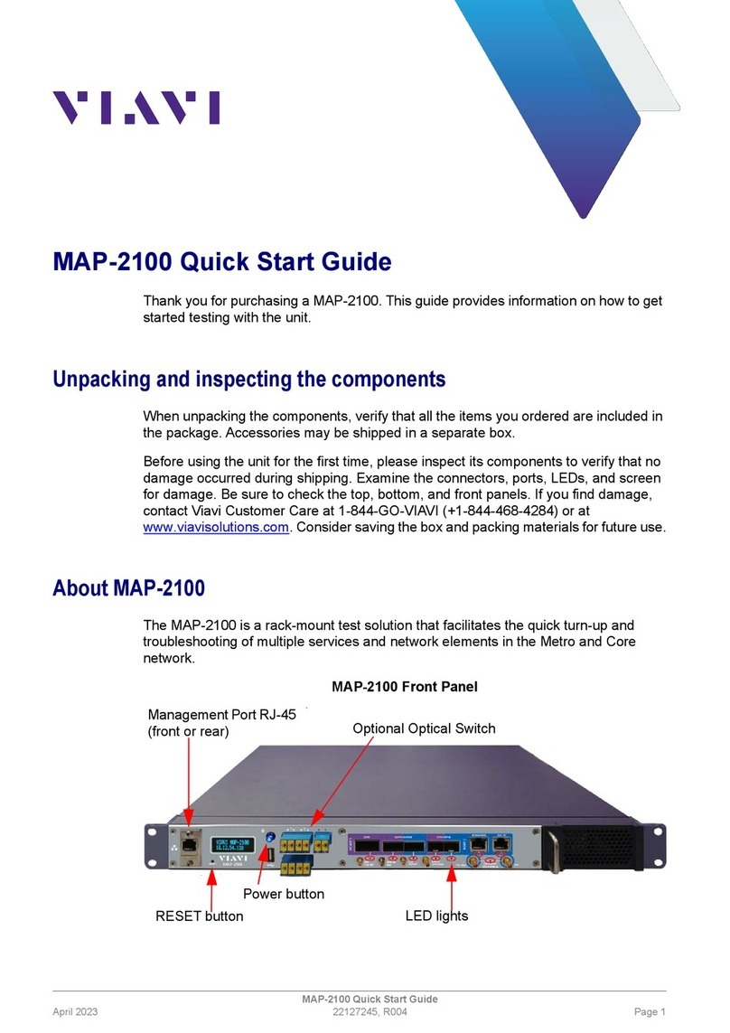 Viavi MAP-2100 User manual