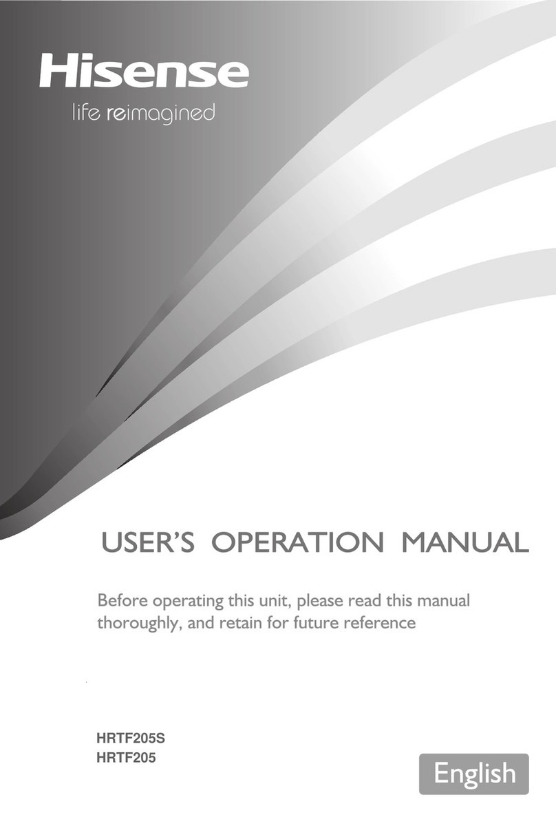 Hisense HRTF205S User's operation manual Hisense HRTF205S User's operation manual