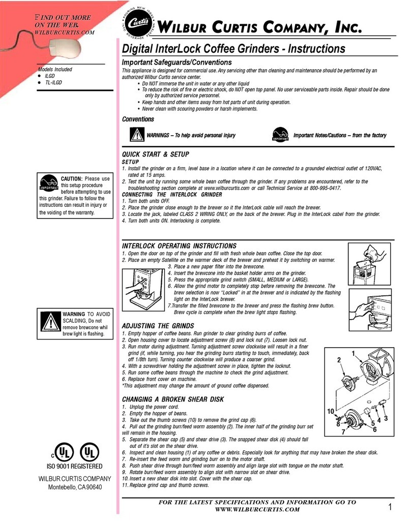 Wilbur Curtis Company ILGD instructions