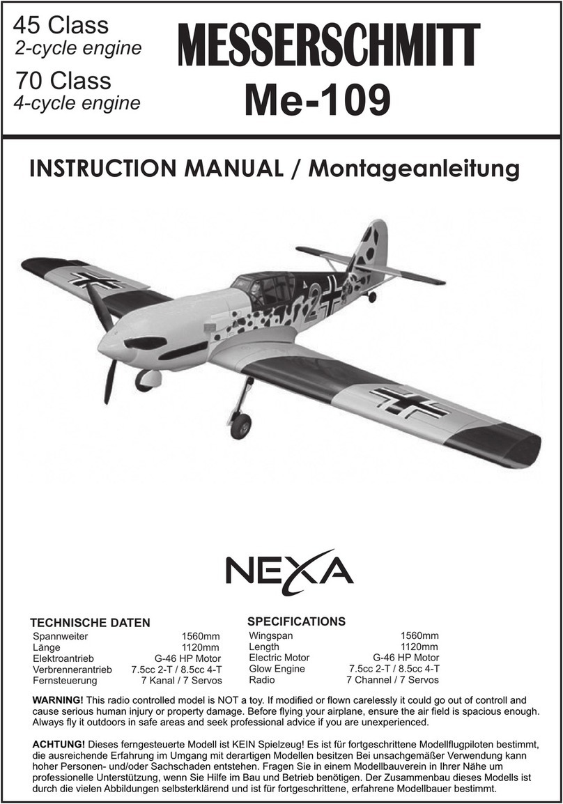 Nexa MESSERSCHMITT Me-109 instruction manual