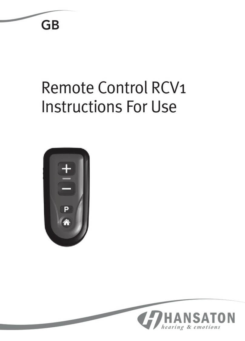 Hansaton RCV1 Instructions for use