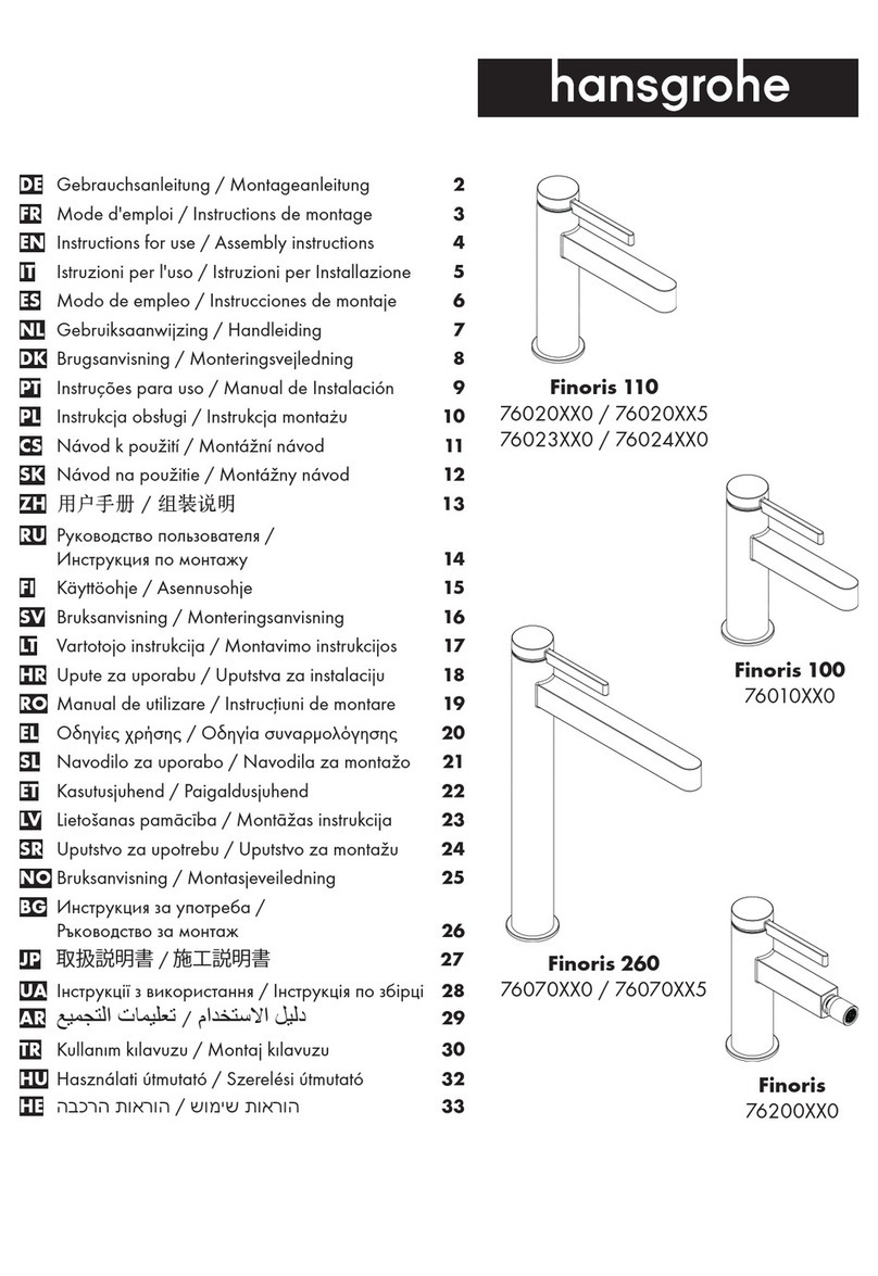 Hans Grohe Finoris 110 76020 0 Series Instructions for use/assembly instructions