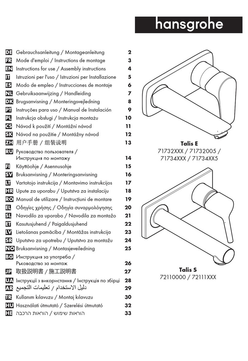 Hans Grohe Talis E 71732 Series Instructions for use/assembly instructions