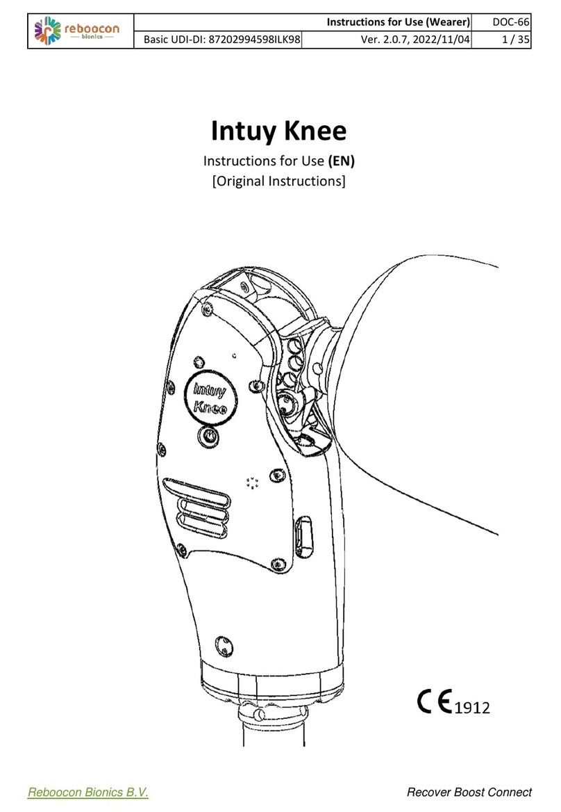 Reboocon Bionics Intuy Knee Instructions for use
