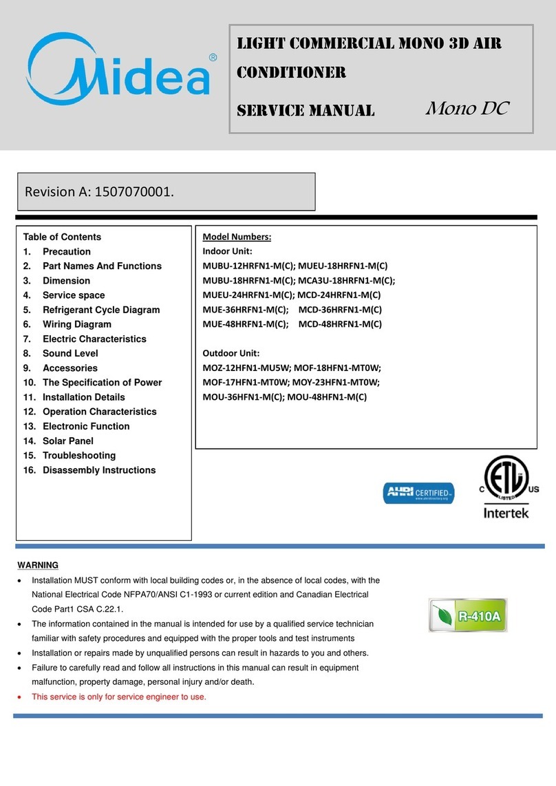 Midea MUBU-12HRFN1-M User manual