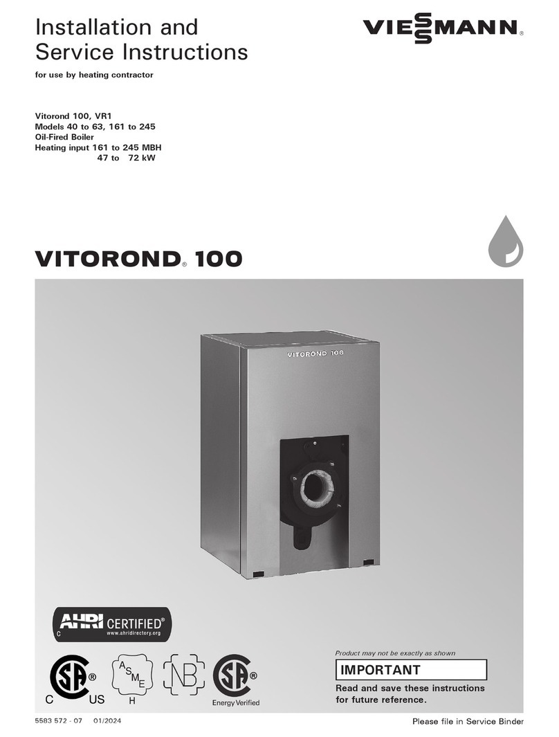 Viessmann VITOROND 100 VR1 40 Installation and service instructions Viessmann VITOROND 100 VR1 40 Installation and service instructions