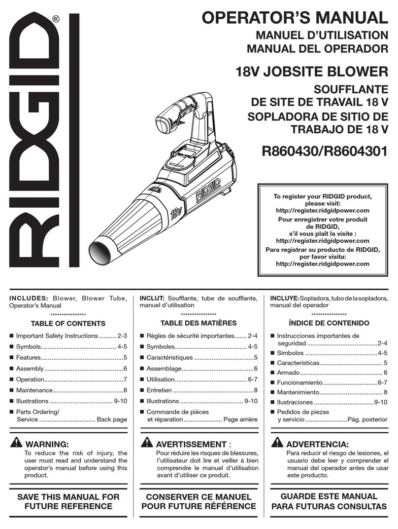 RIDGID R8604301 Operator's manual