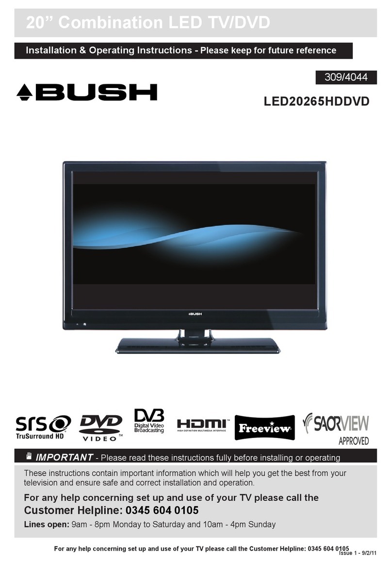 Bush LED20265HDDVD Installation & operating instructions