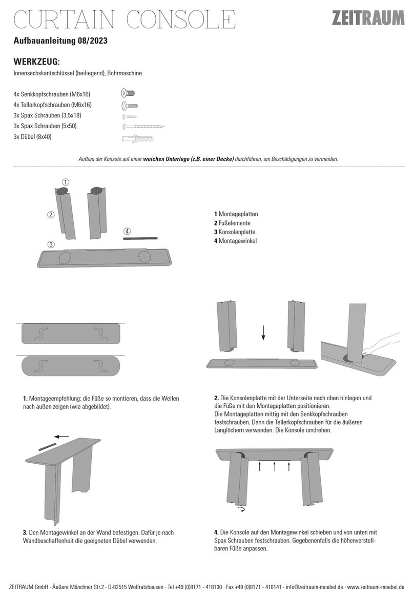 ZEITRAUM CURTAIN CONSOLE Assembly instructions