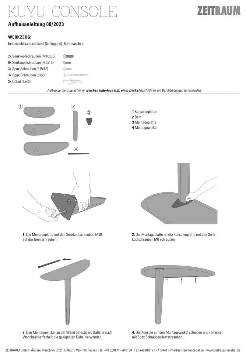 ZEITRAUM KUYU CONSOLE Assembly instructions ZEITRAUM KUYU CONSOLE Assembly instructions