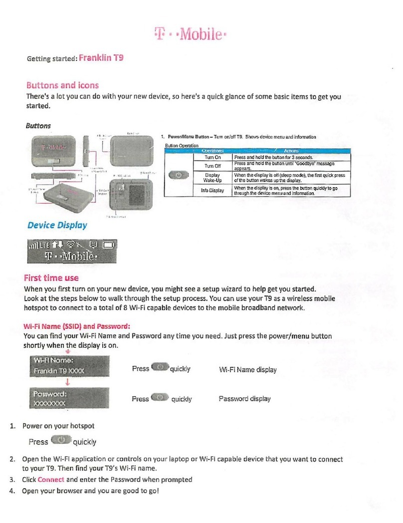 T-Mobile Franklin T9 User manual