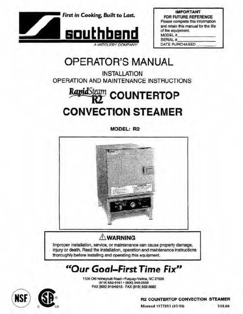 Southbend RapidSteam R2 Operator's manual
