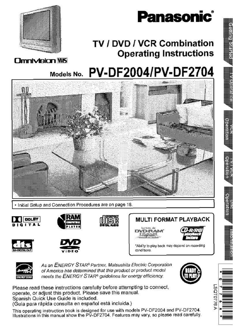 Panasonic Omnivision VHS PV-DF2004 operating instructions