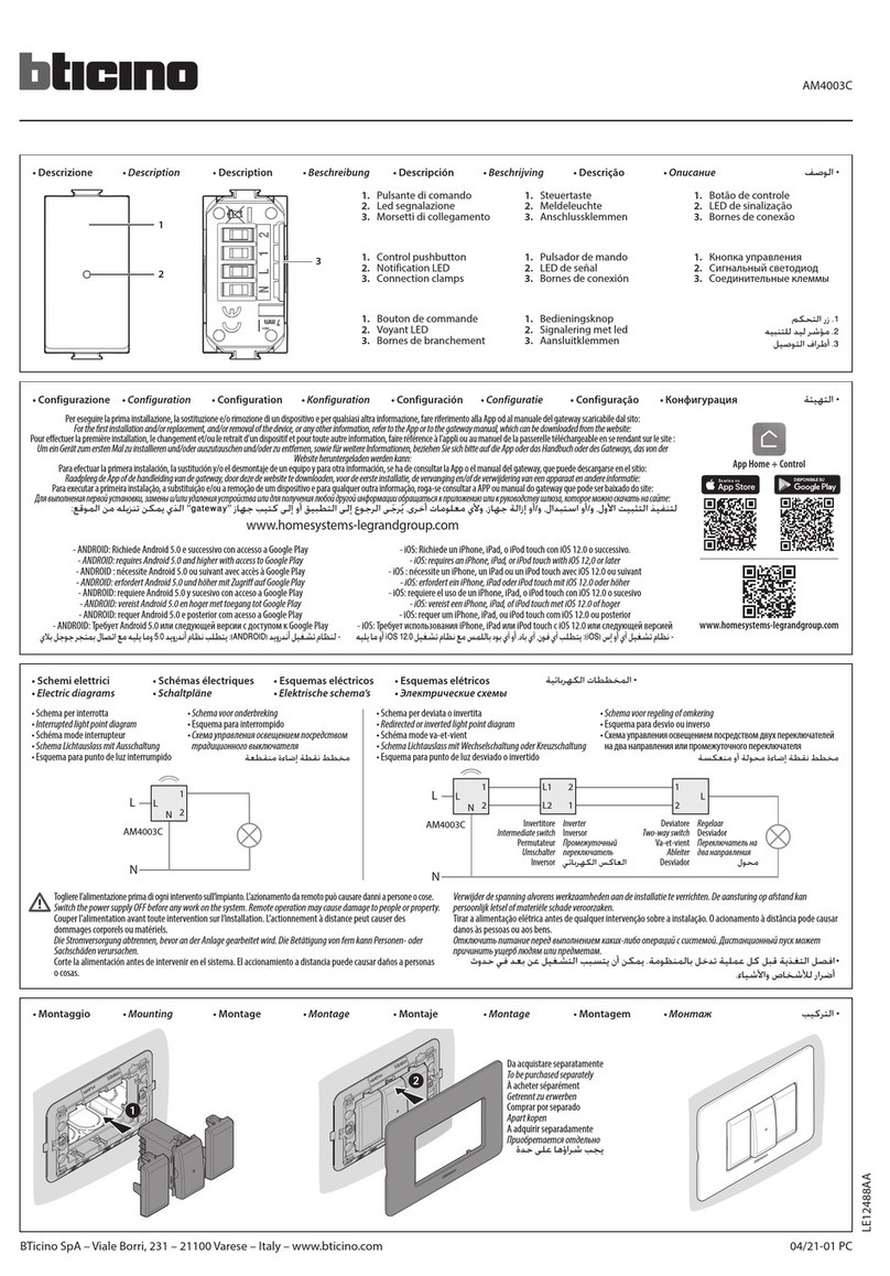 Bticino AM4003C manual