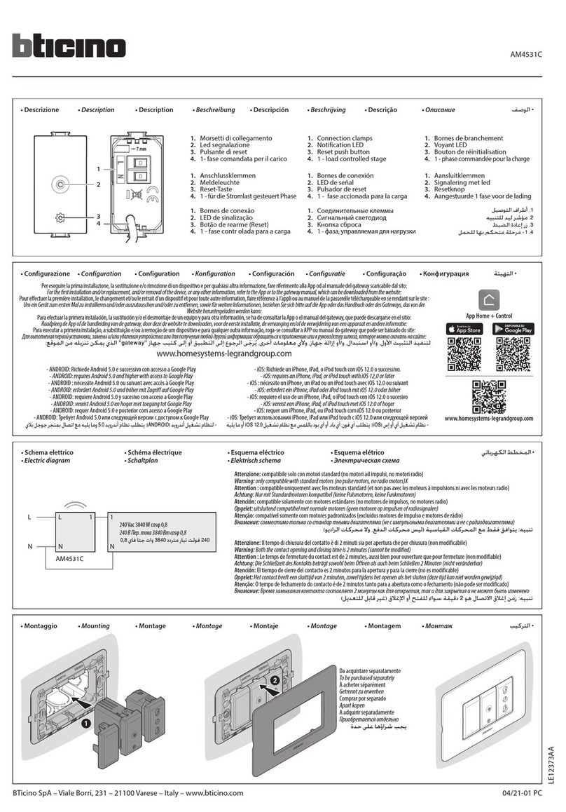 Bticino AM4531C User manual
